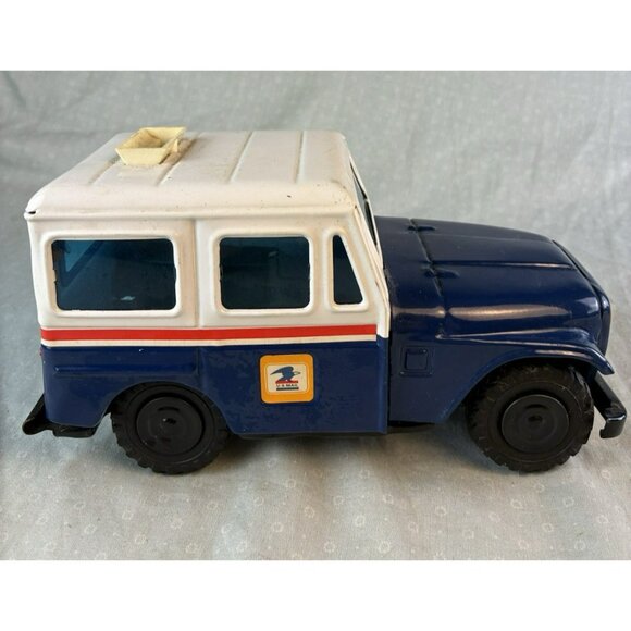 VTG 1970s USPS US Mail Postal Metal Jeep Coin Bank, Western Stamping Corp. Korea - Picture 5 of 9